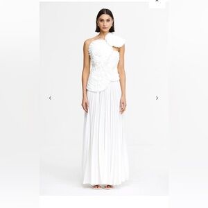 Acler White One-Shoulder Dress